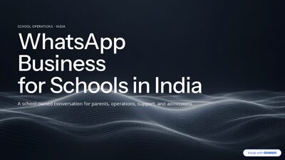 WhatsApp Business for Schools in India