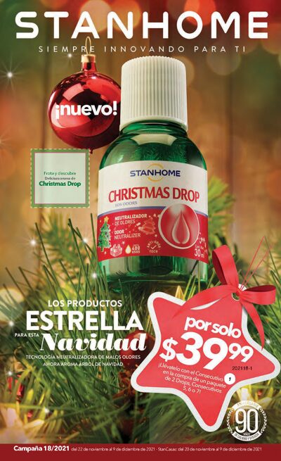 Stanhome Campaña 18/2021 - Drops Aromáticos Navideños