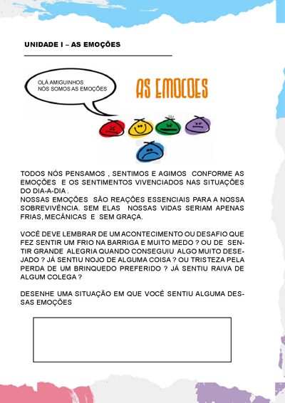 Conhecendo as Emoções - Unidade I