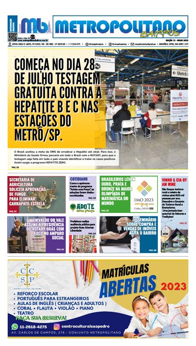 Jornal Metropolitano Bairros - Julho 2023