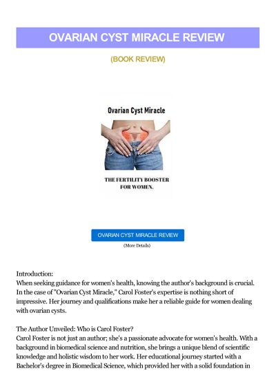Ovarian Cyst Miracle Review