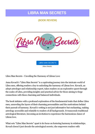 Libra Man Secrets