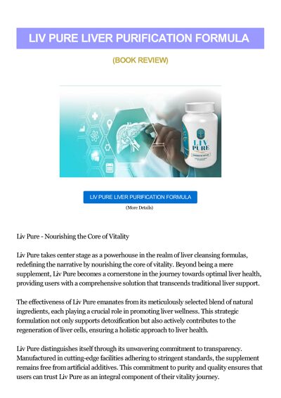 Liv Pure Liver Purification Formula