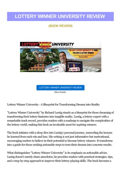 Lottery Winner University Review