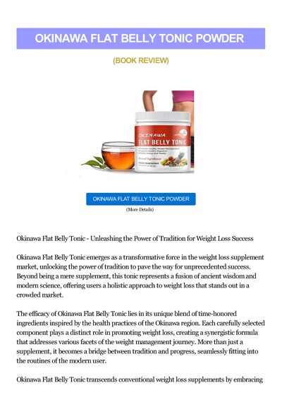 Okinawa Flat Belly Tonic Powder