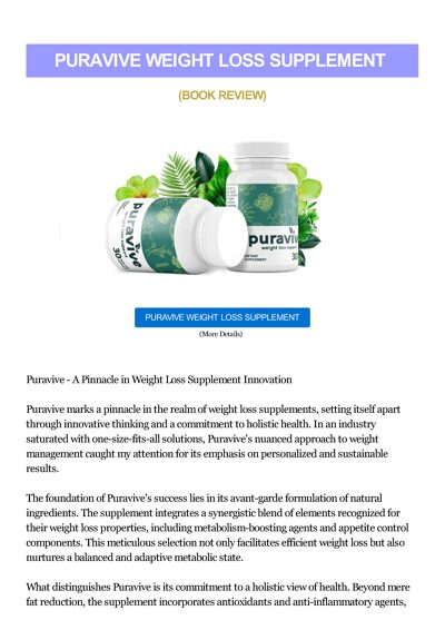 Puravive Weight Loss Supplement