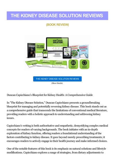 The Kidney Disease Solution Reviews