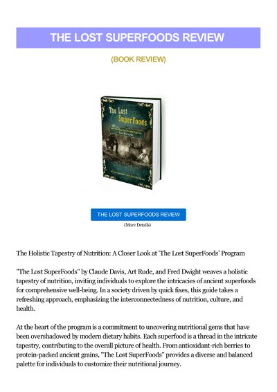 The Lost SuperFoods Review